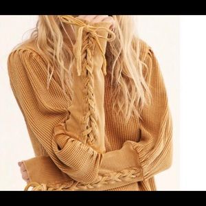 Free People Thermal Waffle Knit Top